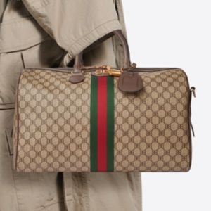 BALENCIAGA x GUCCI Hacker Medium Duffle Bag In Coated Canvas